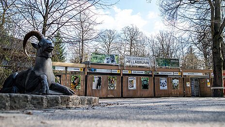 Der Isar-Eingang des Tierpark Hellabrunn